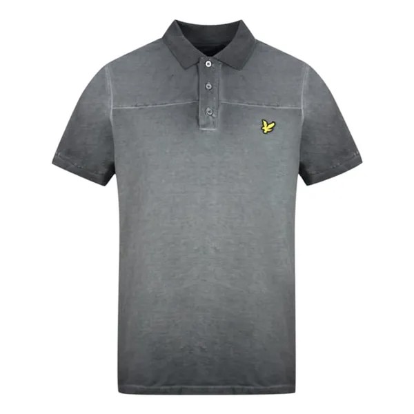 Рубашка-Поло настоящего черного цвета с выцветшими чернилами Lyle & Scott, черный