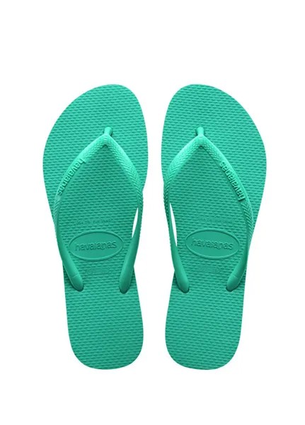 Тонкие женские пляжные тапочки Havaianas, зеленый