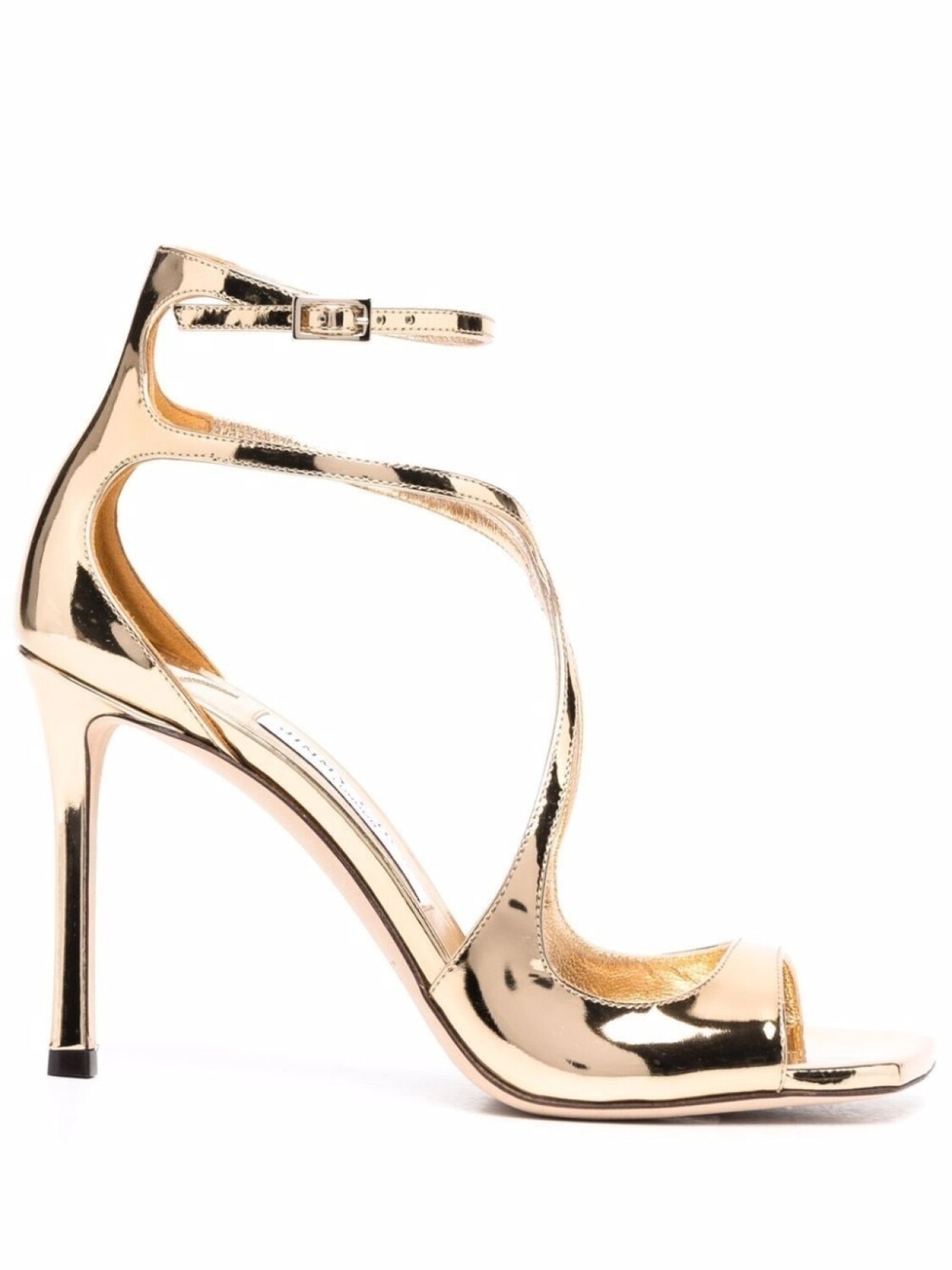Jimmy Choo босоножки Azia с эффектом металлик, желтый