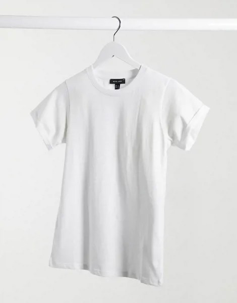 Белая футболка New Look Girlfriend-Белый