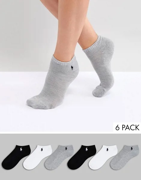 6 пар низких спортивных носков Polo Ralph Lauren-Мульти