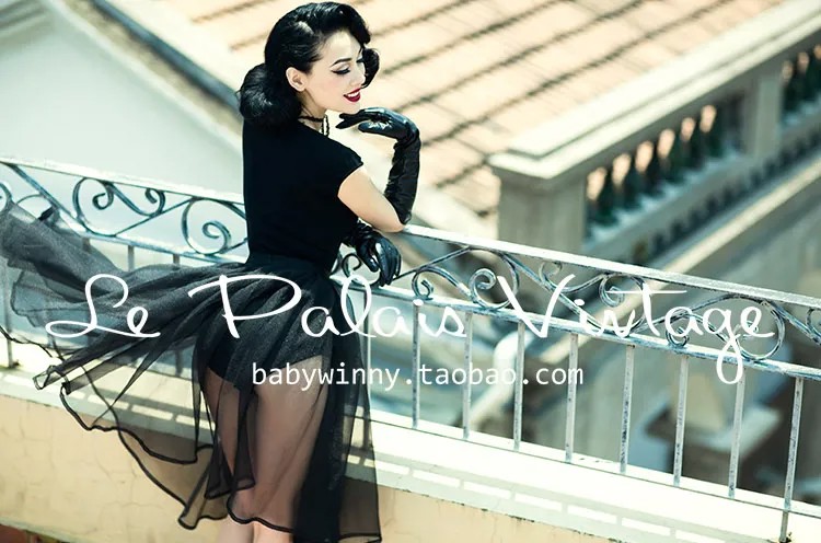 Бесплатная доставка, винтажное элегантное и соблазнительное универсальное прозрачное черное пушистое платье Le Palace