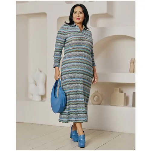 Платье Indossero, размер M, мультиколор, синий