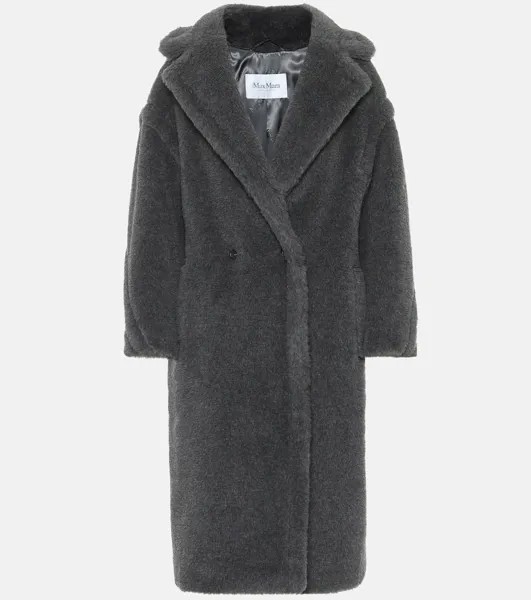 Пальто Teddy Bear Icon из альпаки и шерсти MAX MARA, серый