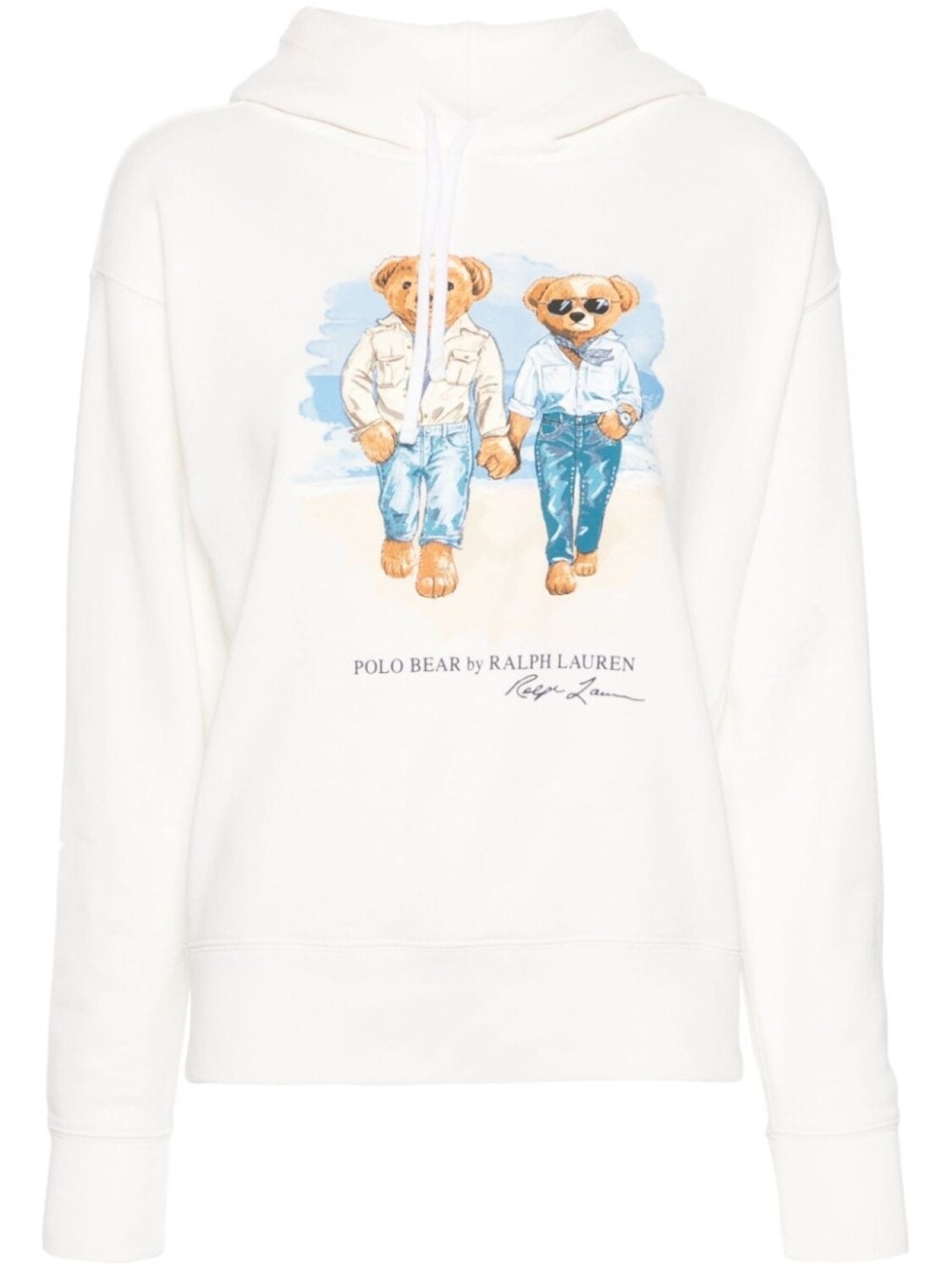 Polo Ralph Lauren флисовое худи Ralph & Ricky Bear, белый