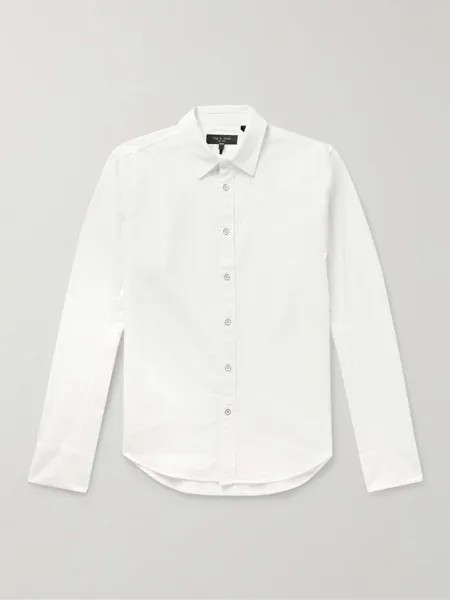 Хлопковая оксфордская рубашка RAG & BONE, белый