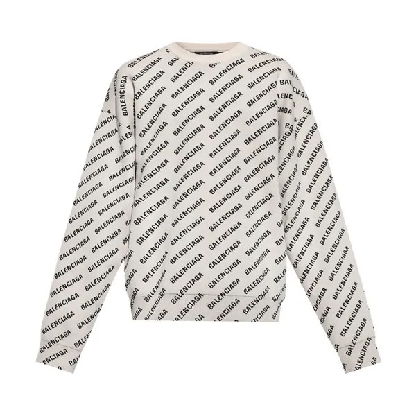 Свитер Balenciaga All Over Sweater 'Chalky White/Black', белый