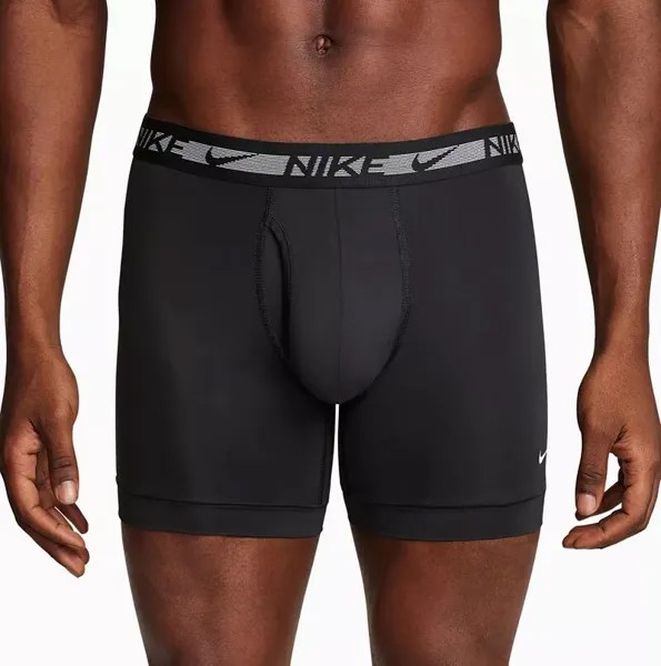 Мужские трусы-боксеры из микроэластичной ткани Nike Dri-FIT Ultra Stretch — 3 шт., черный
