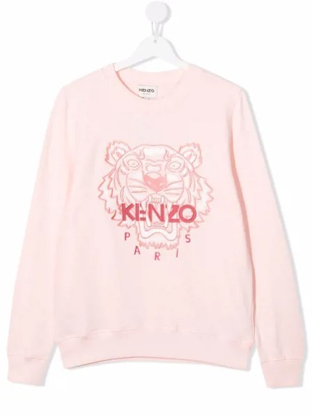 Kenzo Kids толстовка с вышивкой Tiger