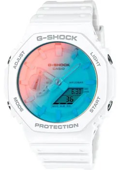 Японские наручные  мужские часы Casio GA-2100TL-7A. Коллекция G-Shock