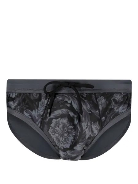 Versace плавки с принтом Barocco, черный