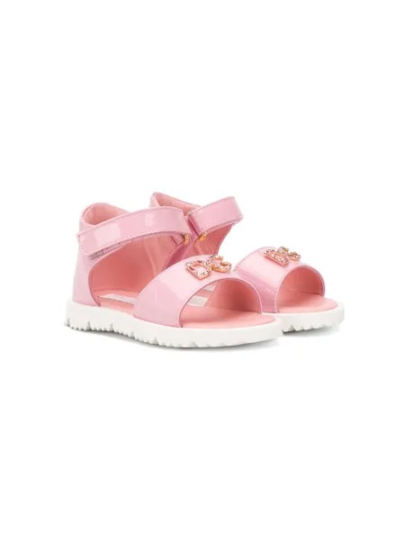 Dolce & Gabbana Kids сандалии на липучках с логотипом