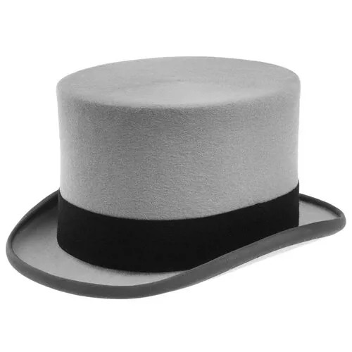 Шляпа цилиндр CHRISTYS арт. WOOL FELT TOP HAT cst100006 (серый), Размер:61