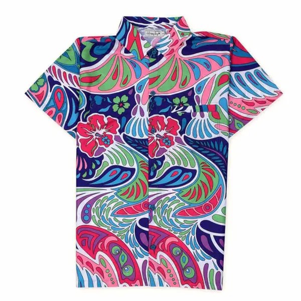Рубашка Happy Bay The abstract blossom hawaiian, разноцветный
