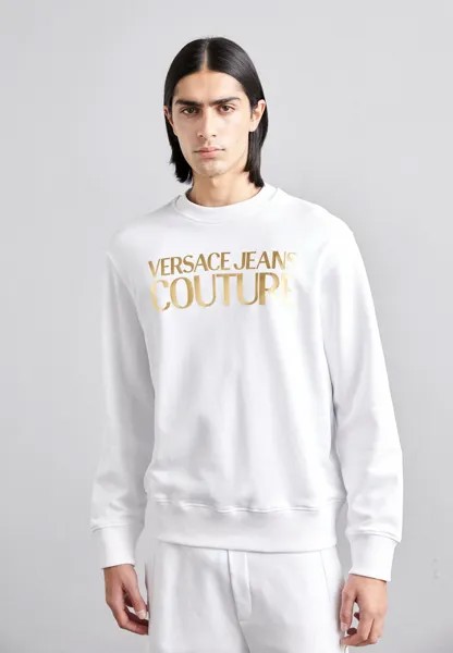 Толстовка Logo Versace Jeans Couture, цвет white/gold