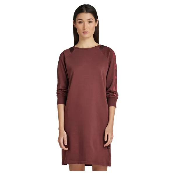 Платье с длинным рукавом G-Star Sleeve Print Tweater, красный