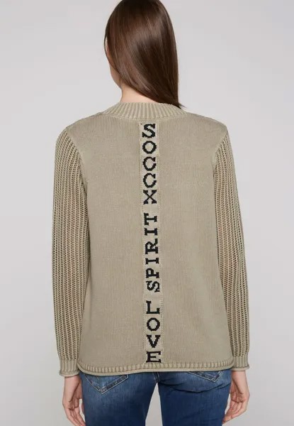Вязаный свитер Soccx, цвет soft olive