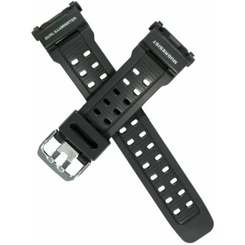 Ремешок CASIO, матовая фактура, застежка пряжка, водонепроницаемый, для мужчин, черный