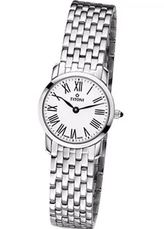 Швейцарские наручные  женские часы Titoni TQ-42918-S-584. Коллекция Slenderline