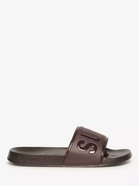 Шлепанцы Superdry Core Vegan Pool, цвет dark oak brown