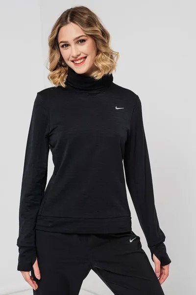 Рубашка-Поло для бега Nike, черный