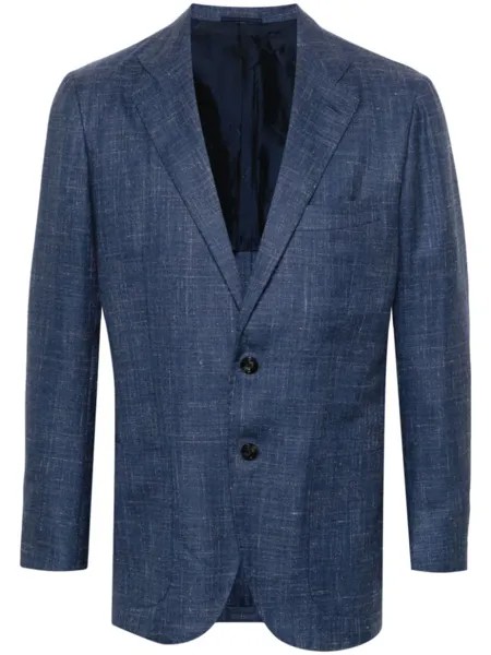 Kiton однобортный пиджак, синий
