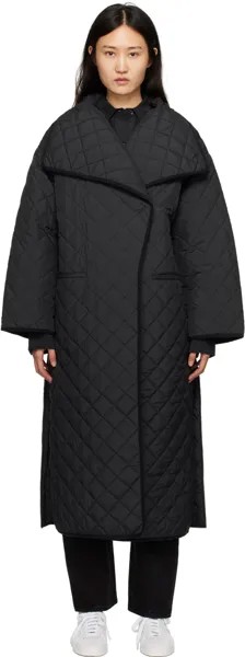 Черное стеганое пальто TOTEME