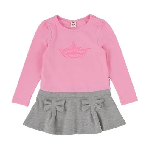 Платье Mini Maxi, модель 3889, цвет розовый/серый, размер 98