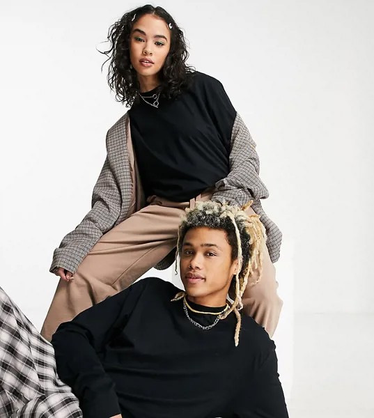 Черный лонгслив COLLUSION Unisex