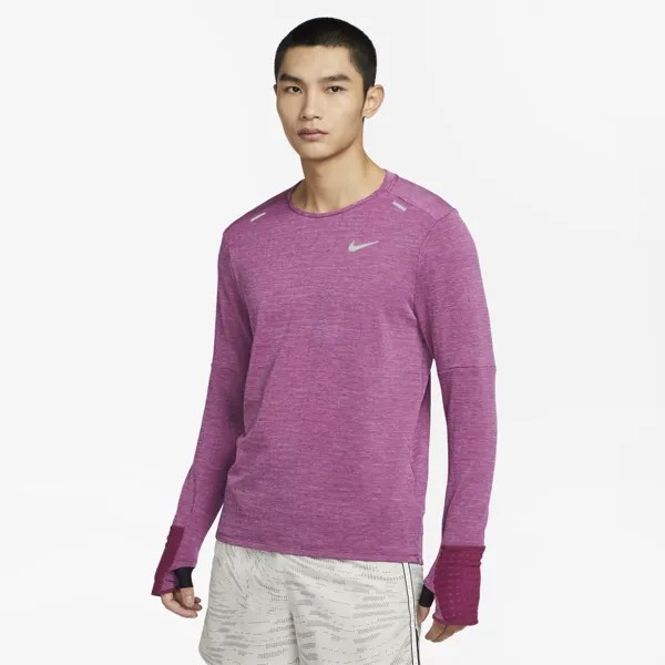 Лонгслив Nike Therma Fit Ripple Element, сиреневый