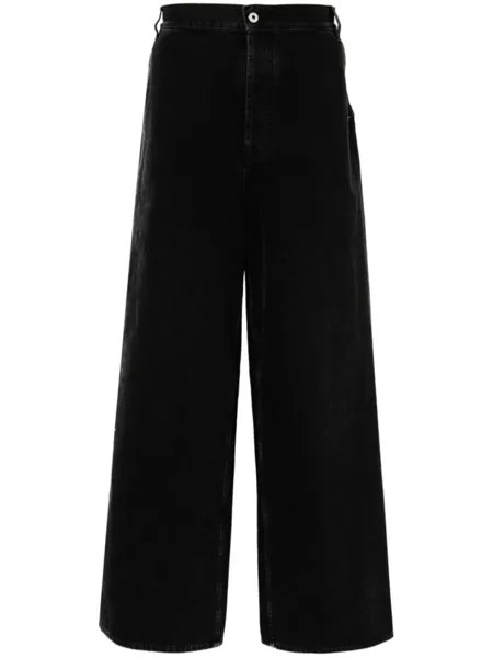 Off-White джинсы с нашивкой-логотипом, черный