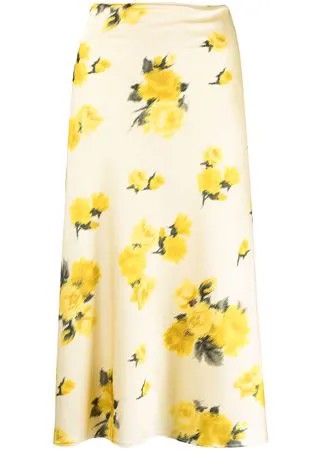 Blumarine юбка миди с цветочным принтом