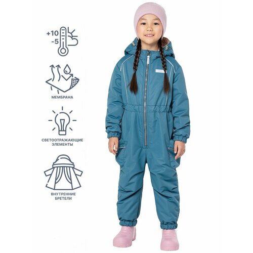 Комбинезон NIKASTYLE 8м2024, размер 128-64, , голубой