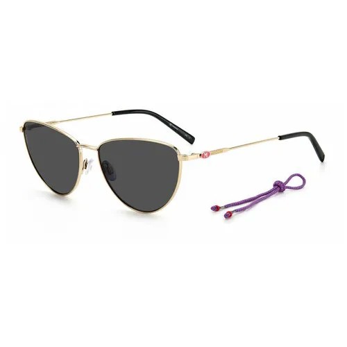 Солнцезащитные очки M Missoni, прямоугольные, оправа: металл, для женщин, золотой