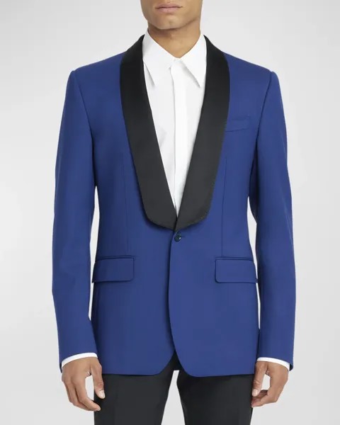 Мужской пиджак-смокинг в стиле ретро Dolce&Gabbana, цвет Bright Blu