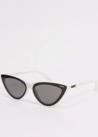 Белые солнцезащитные очки «кошачий глаз» Quay Flex-Белый
