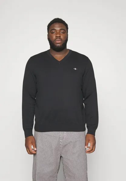 Свитер GANT Plus Classic V Neck, черный