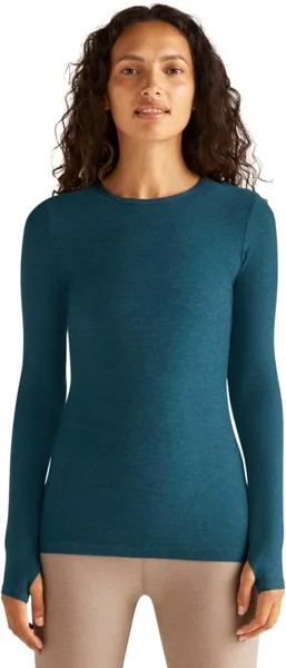 Классический пуловер с круглым вырезом Beyond Yoga, цвет Blue Gem Heather