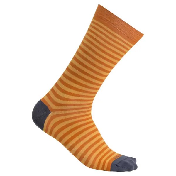 Носки Icebreaker Lifestyle Fine Gauge Stripe Merino Crew, оранжевый