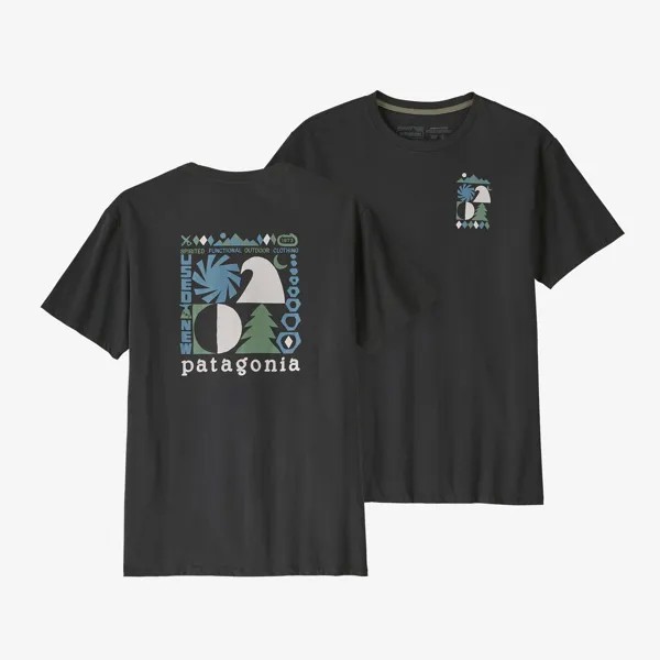 Органическая футболка Spirited Seasons Patagonia, черный
