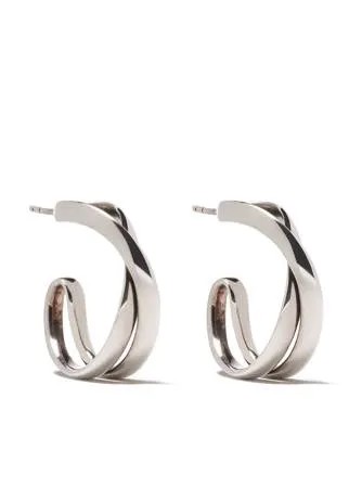 Georg Jensen серебряные серьги-кольца Infinity