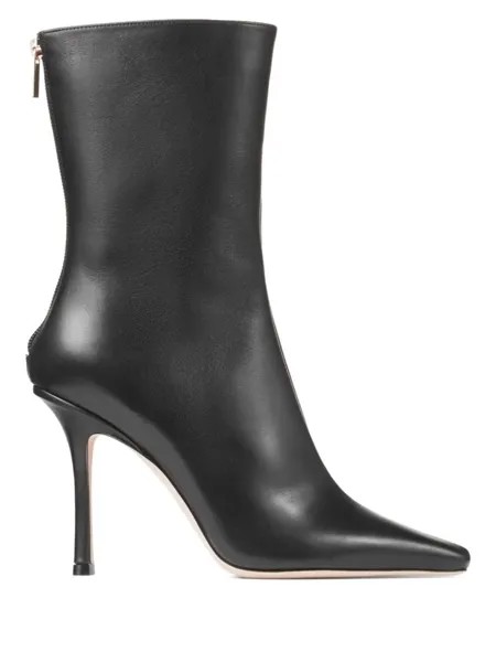 Jimmy Choo ботильоны Agathe 100 с заостренным носком, черный