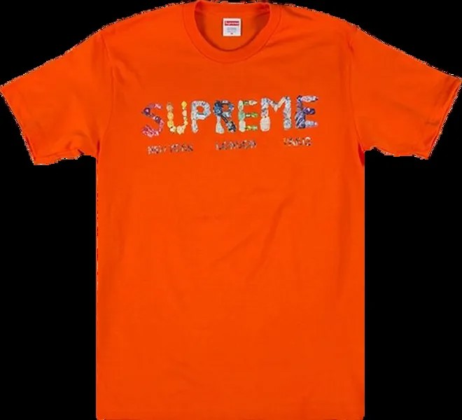 Футболка Supreme Crystals T-Shirt 'Orange', оранжевый