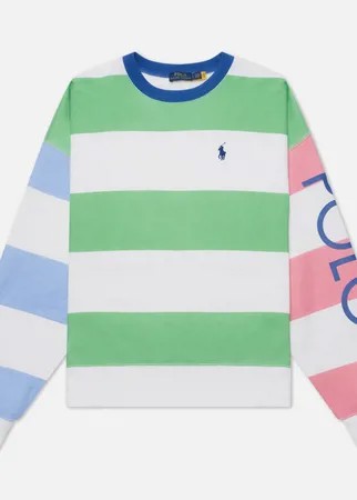 Женская толстовка Polo Ralph Lauren Striped Fleece, цвет белый, размер XS