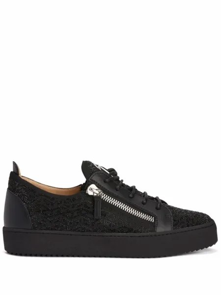 Giuseppe Zanotti кеды Frankie с монограммой, черный