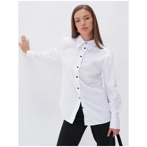 Блузка VILATTE размер 54, белый_принт_ромб