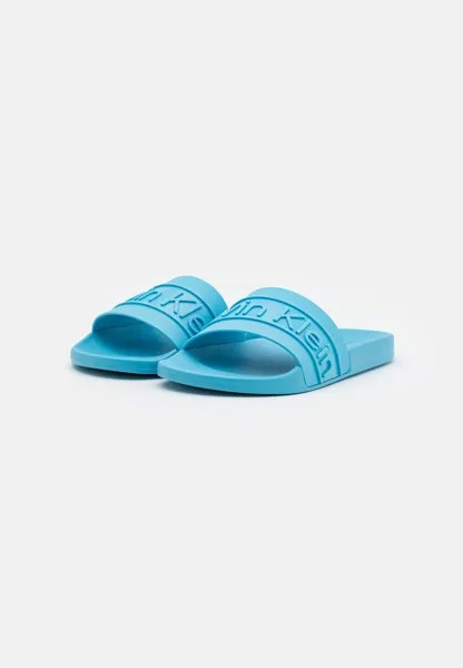 Тапочки пляжные Slide Calvin Klein, небесный