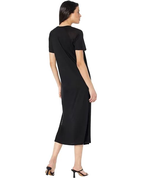 Платье Michael Kors Lace-Up T-Shirt Dress, черный