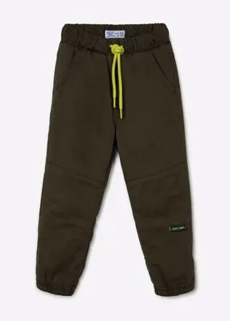 Хаки утеплённые джинсы Jogger для мальчика Gloria Jeans