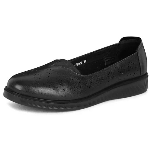 Туфли kari женские летние FS-FK008 размер 38, цвет: черный